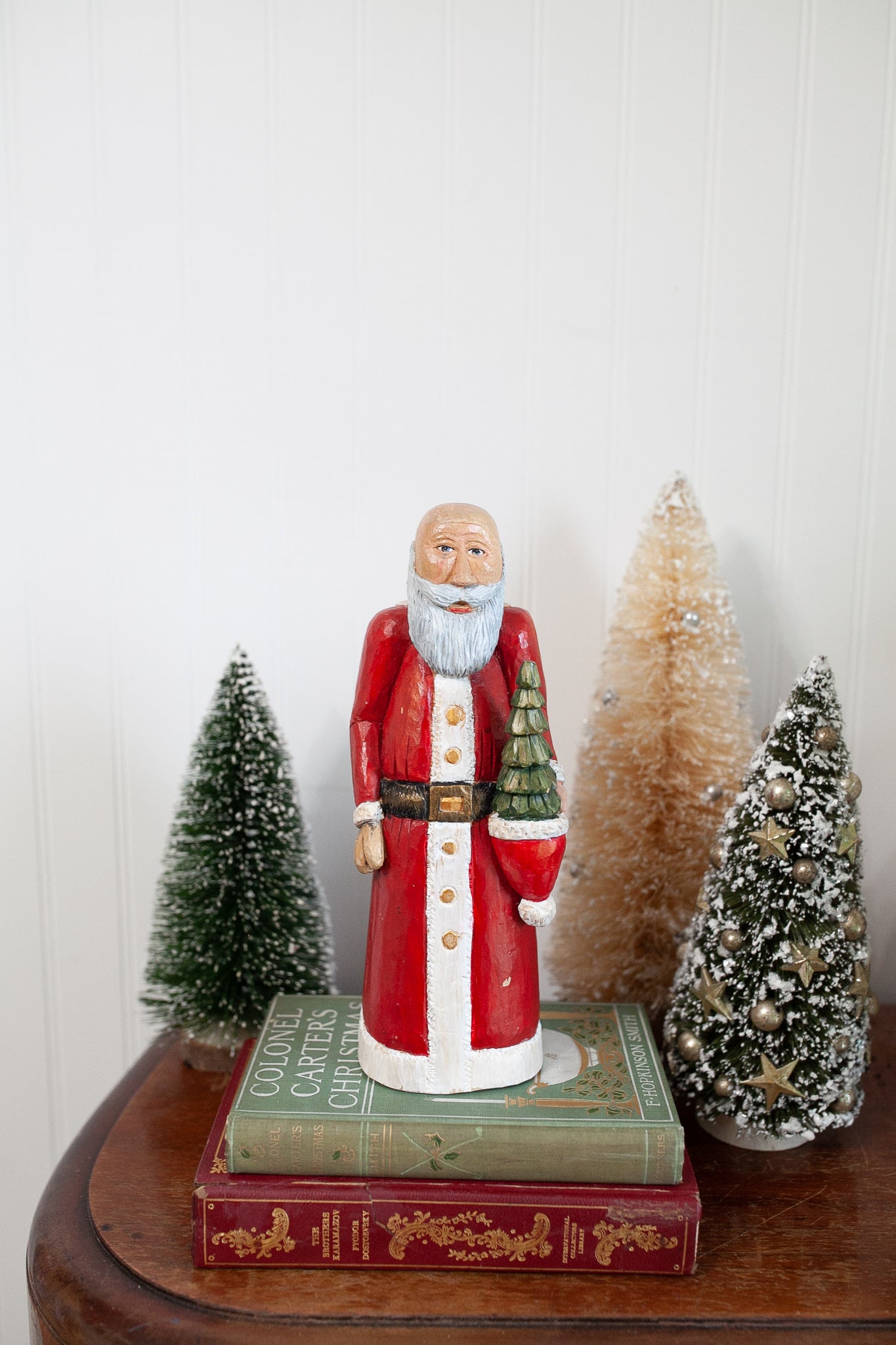 Santa- Vintage Santa - wooden Santa