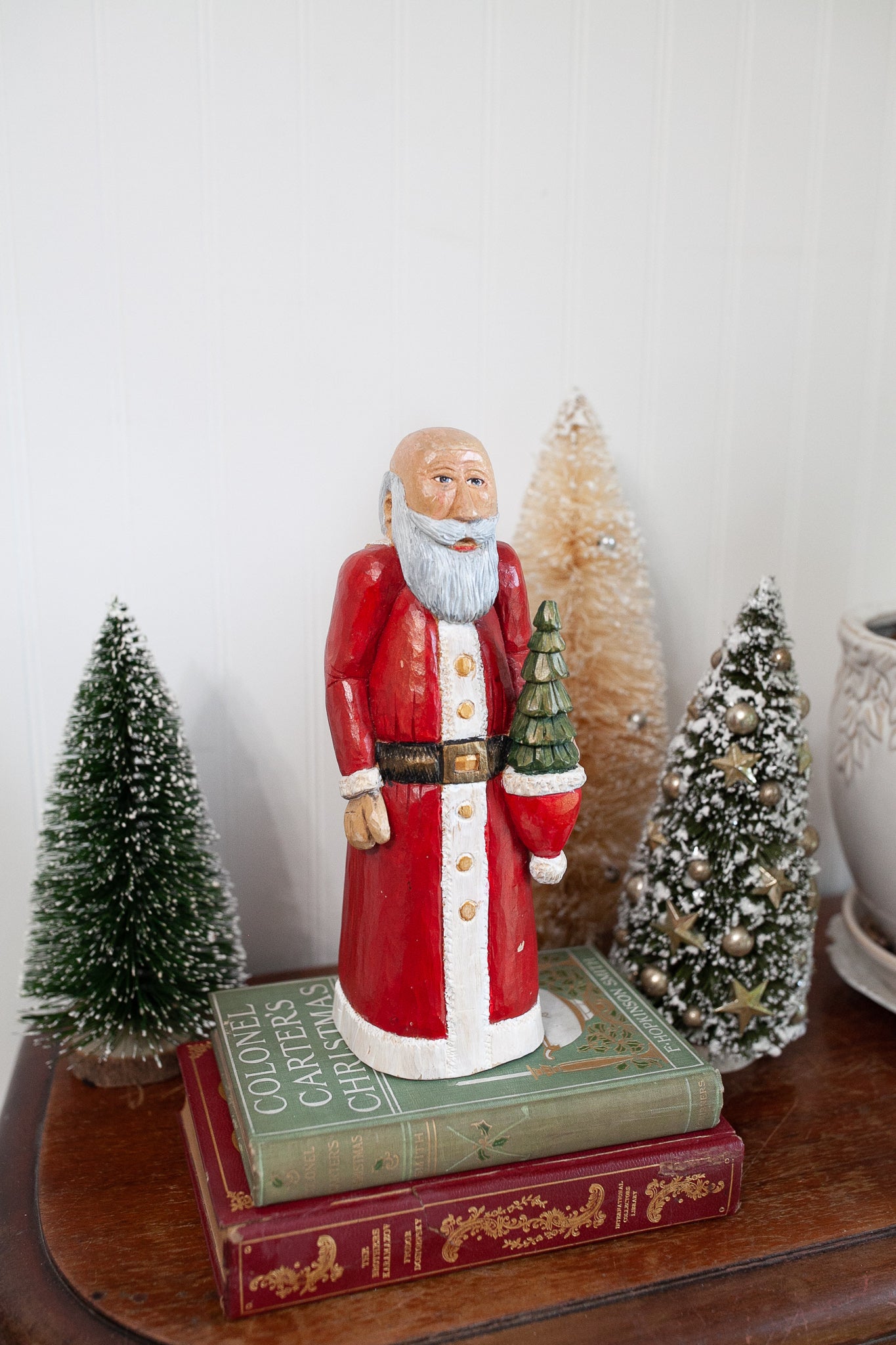 Santa- Vintage Santa - wooden Santa