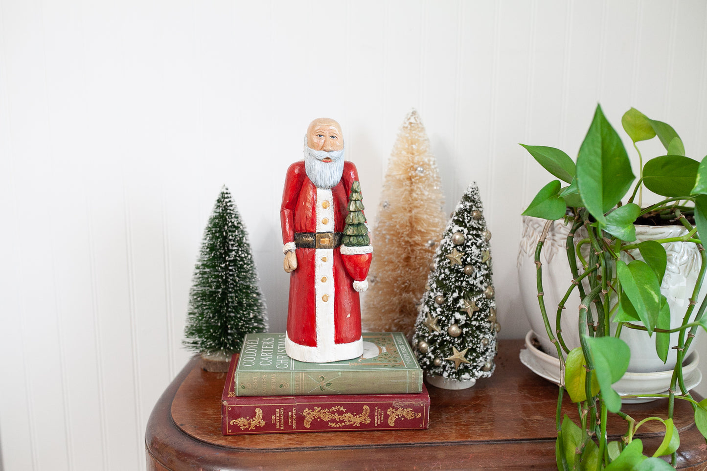 Santa- Vintage Santa - wooden Santa