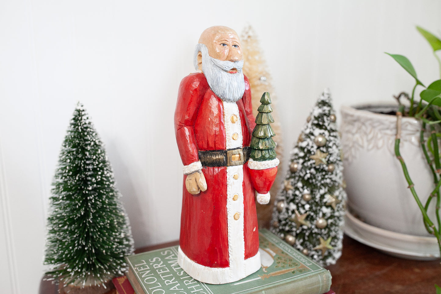 Santa- Vintage Santa - wooden Santa