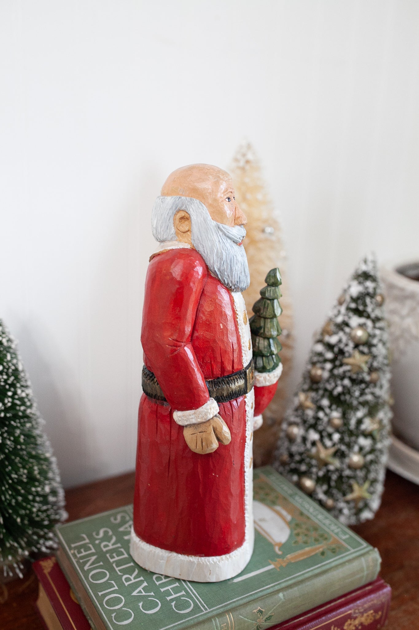 Santa- Vintage Santa - wooden Santa