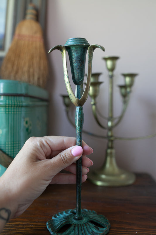 Art Nouveau Candlestick Holder - Taper Candle Holder