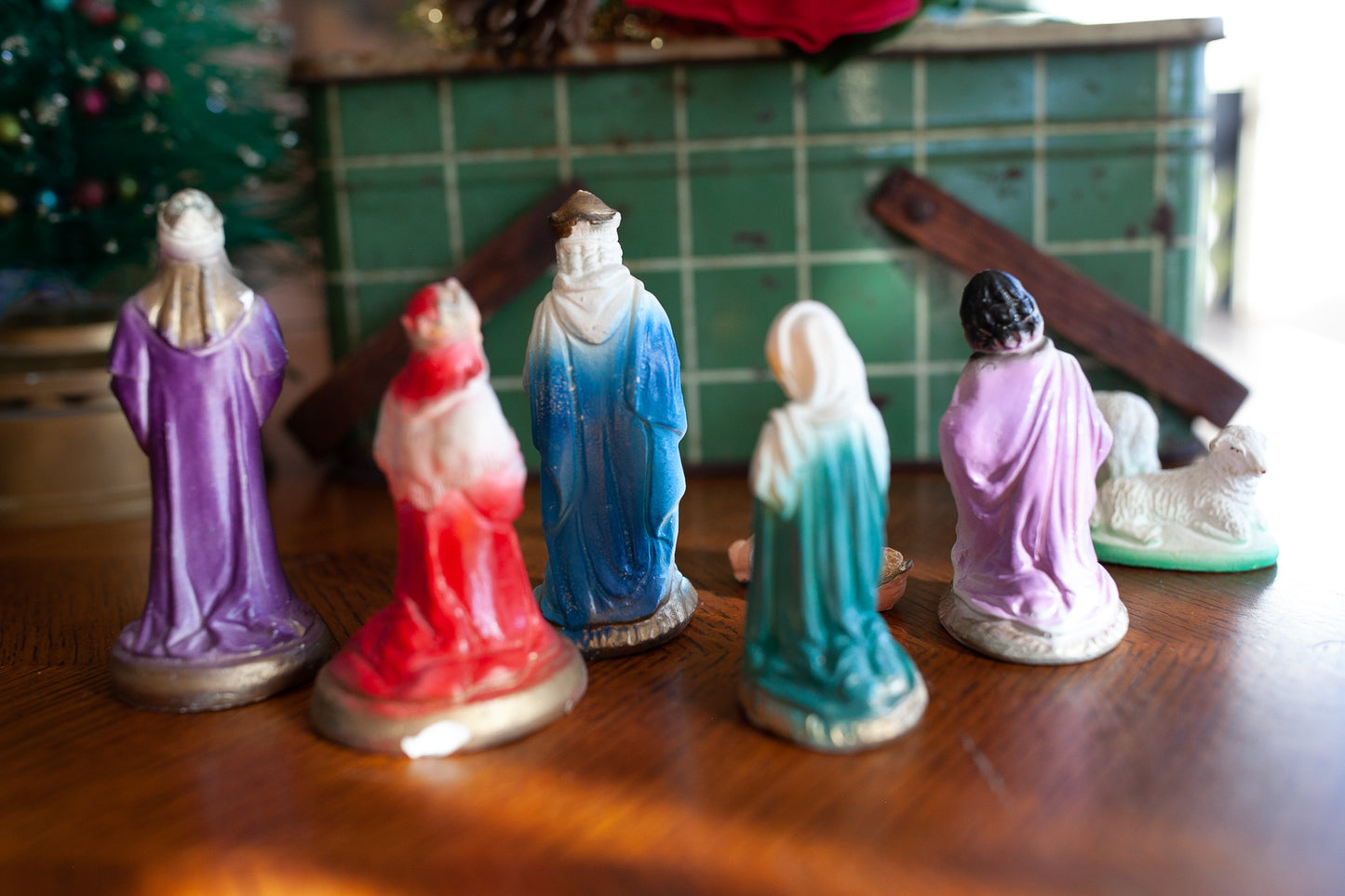 Vintage Nativity - Nativity Scene- Chalkware Figurines- Vintage Christmas