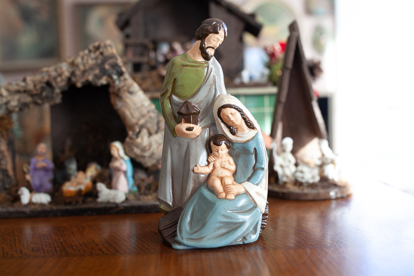 Vintage Nativity Scene- Mary, Joseph, and Jesus- Holy Family