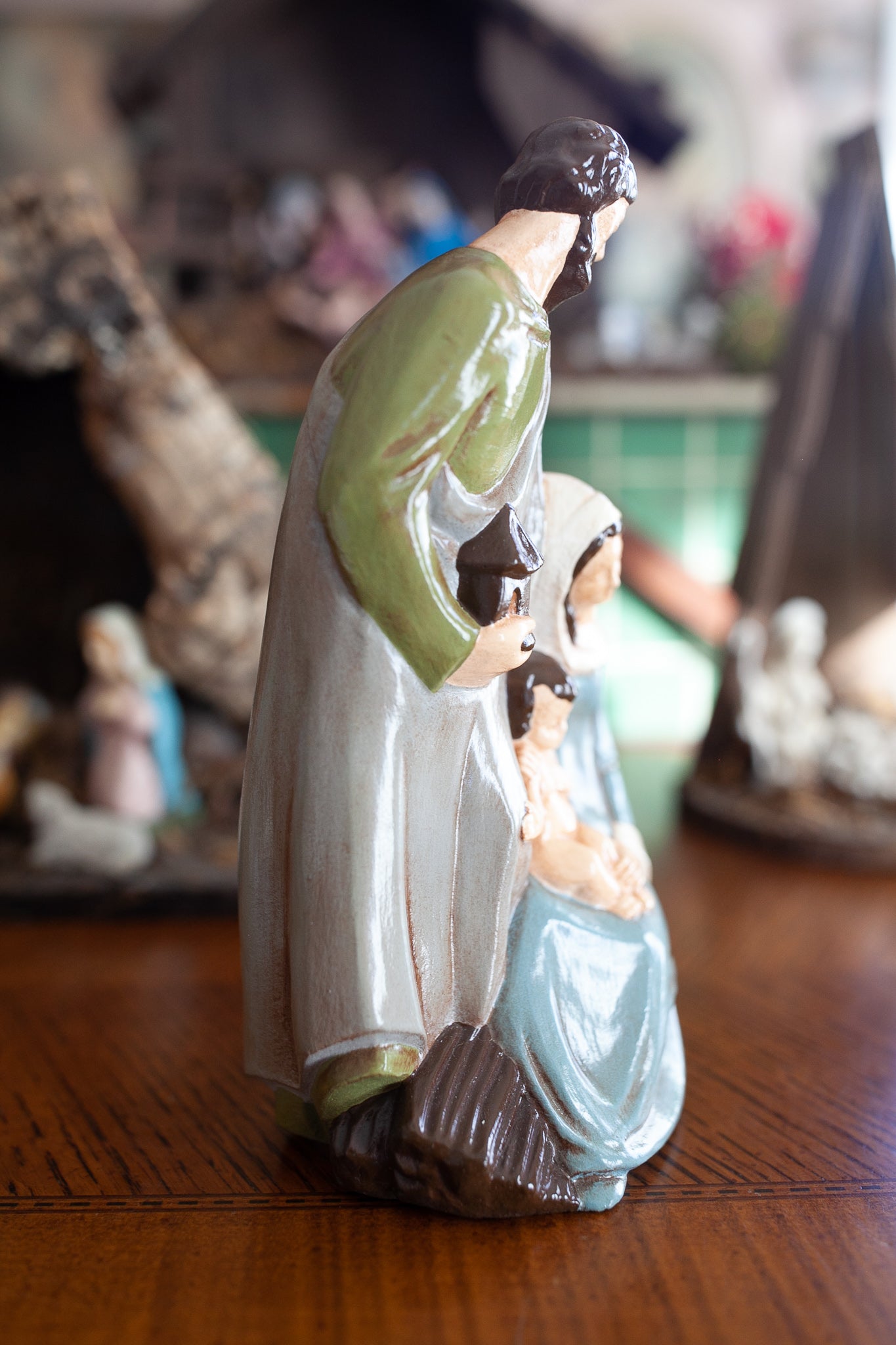 Vintage Nativity Scene- Mary, Joseph, and Jesus- Holy Family