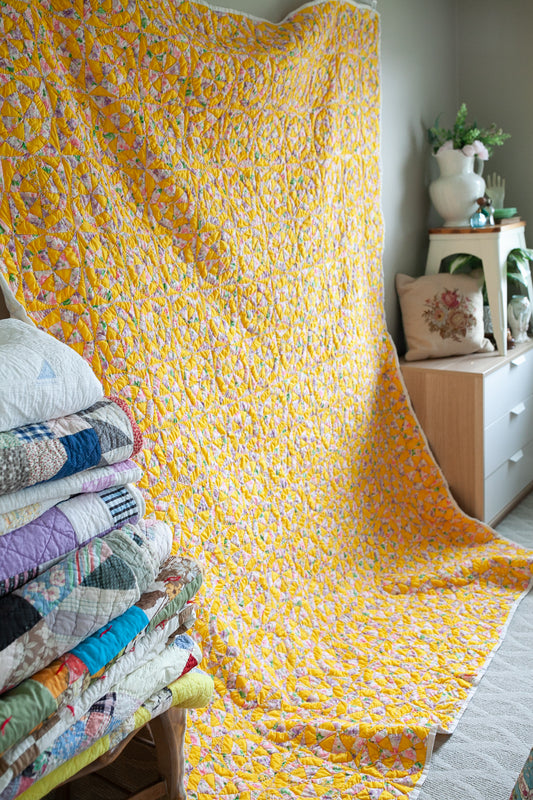 Vintage Quilt - Yellow Quilt