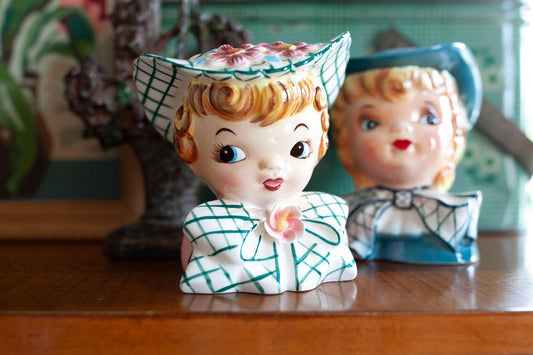 vintage doll head vases