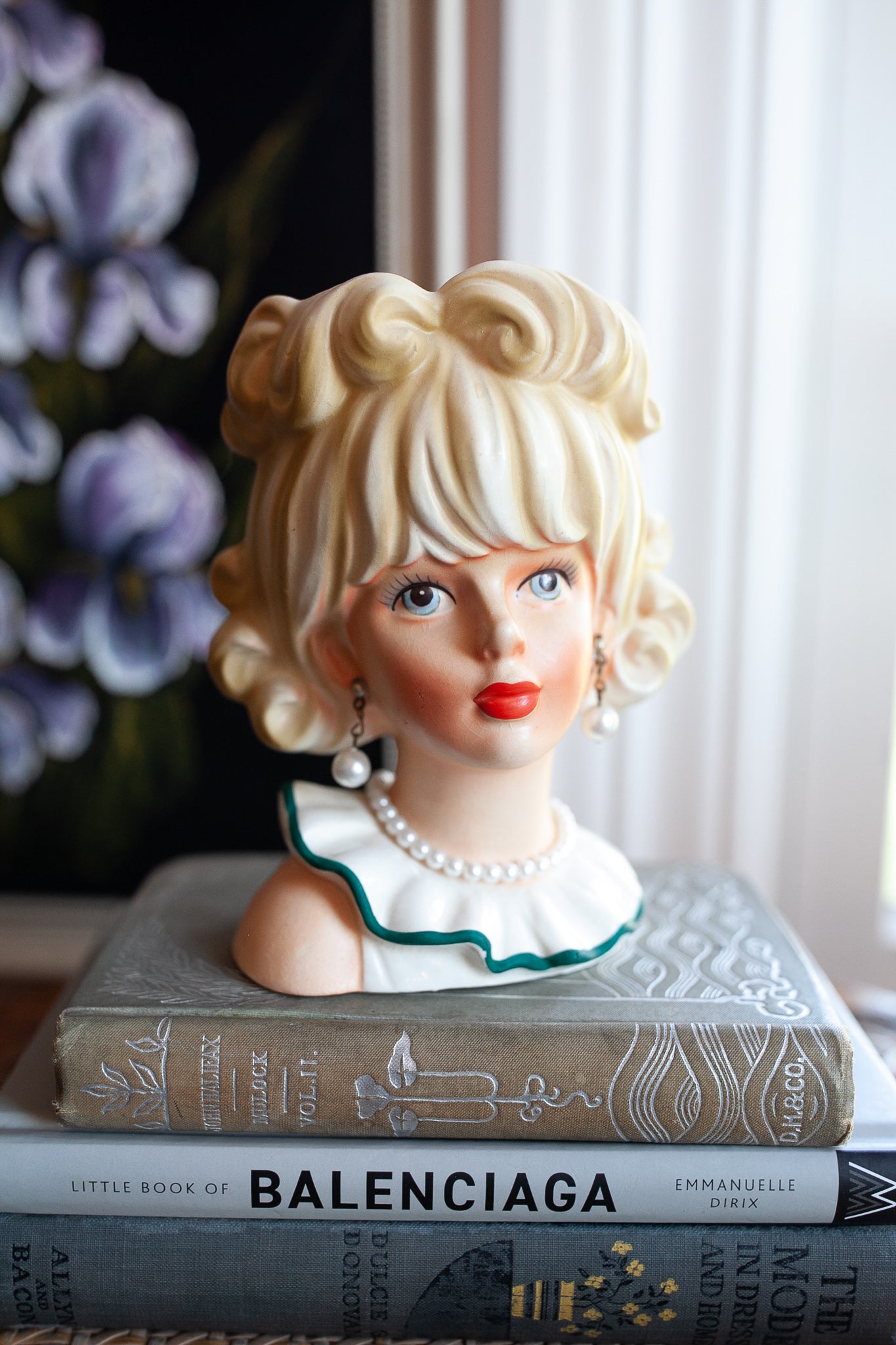 Vintage Lady Head Vase- Enesco Lady Head