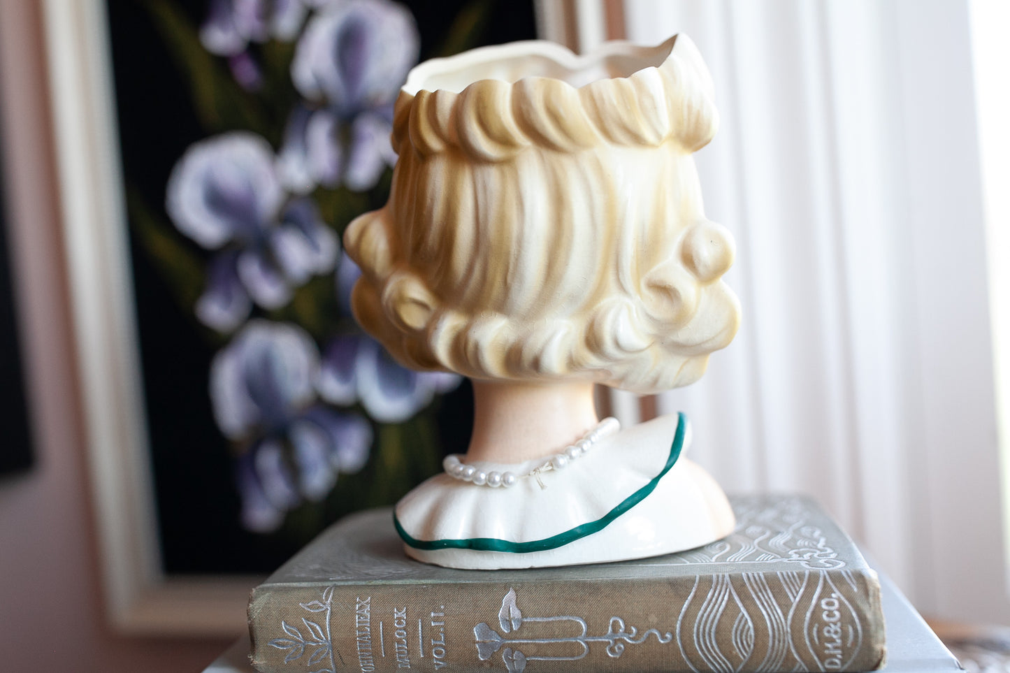 Vintage Lady Head Vase- Enesco Lady Head