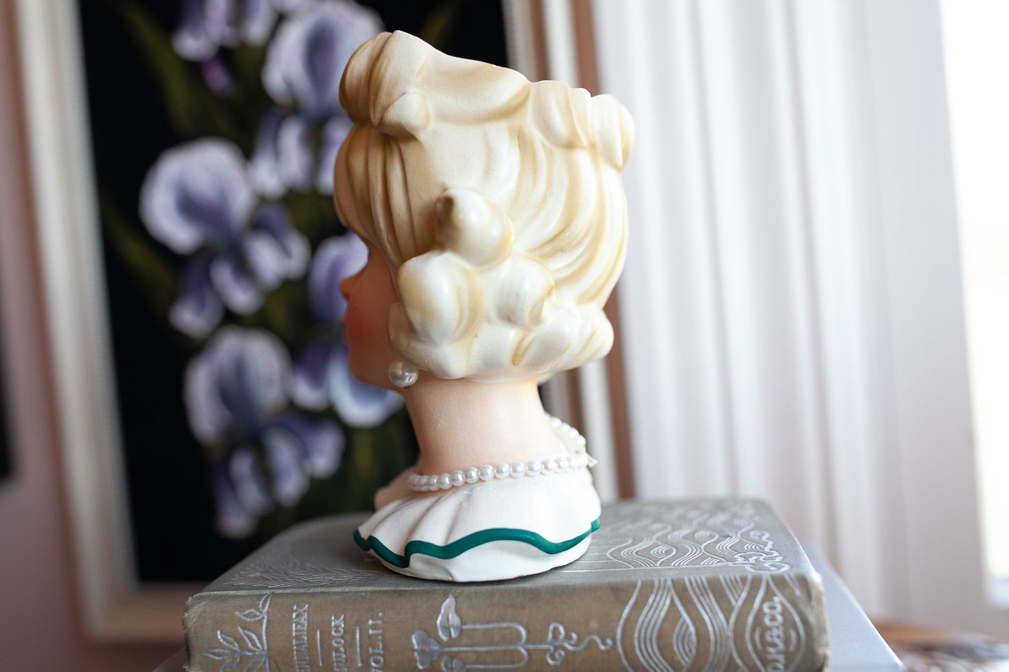 Vintage Lady Head Vase- Enesco Lady Head