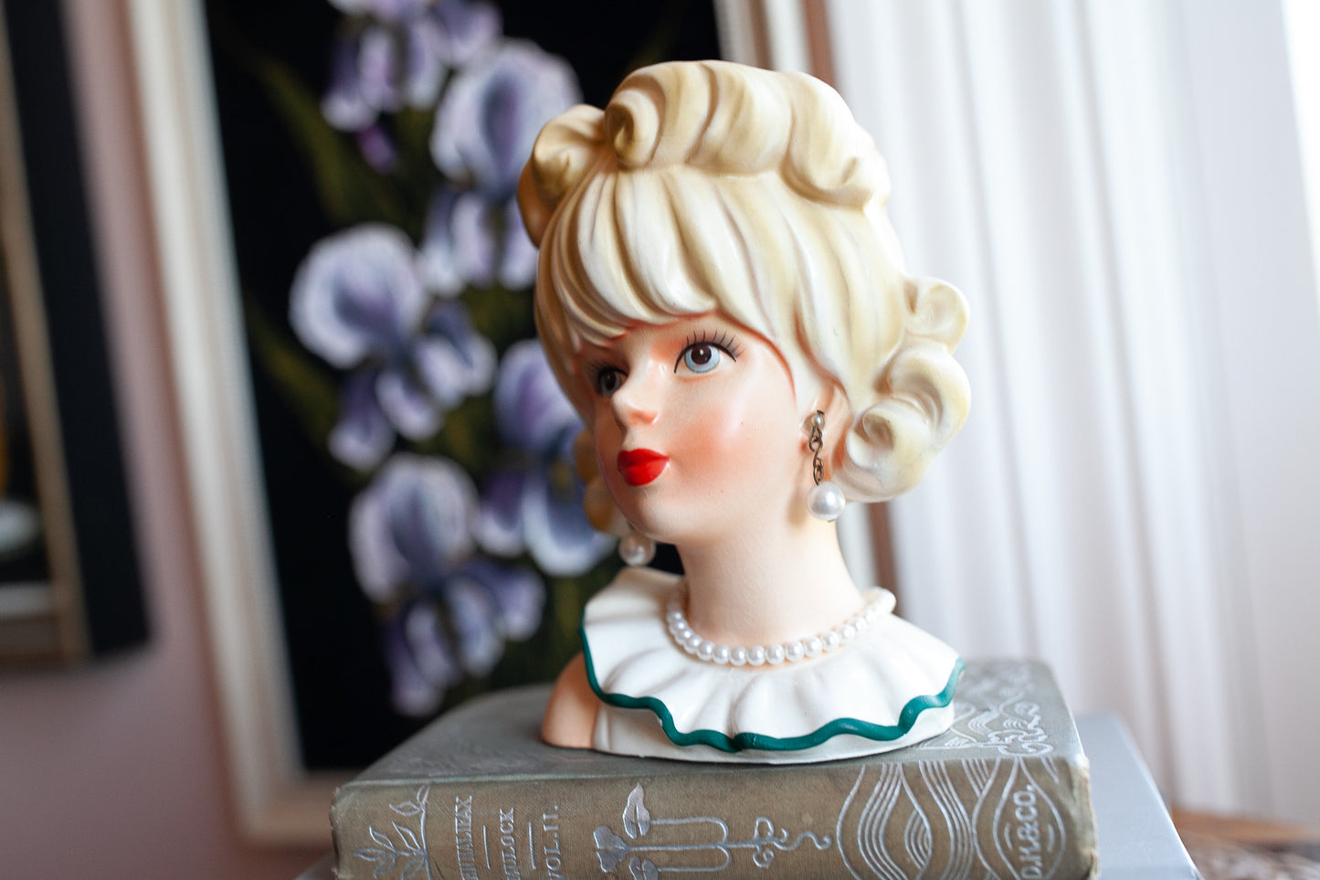 Vintage Lady Head Vase- Enesco Lady Head