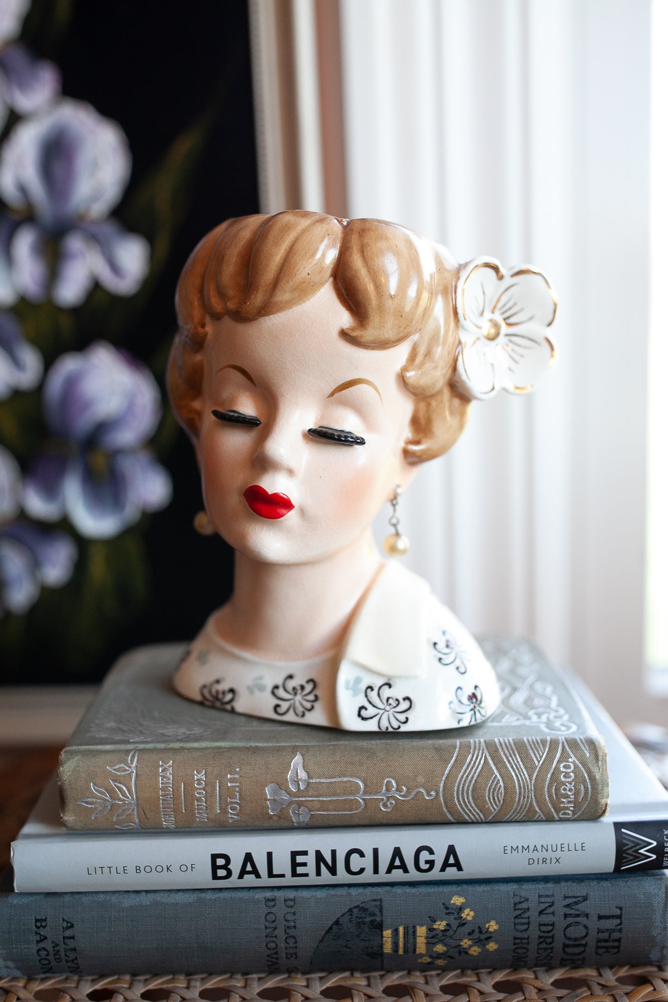 Vintage Head Vase - Relpo Head Vase- Lady Head Vase- Headvase