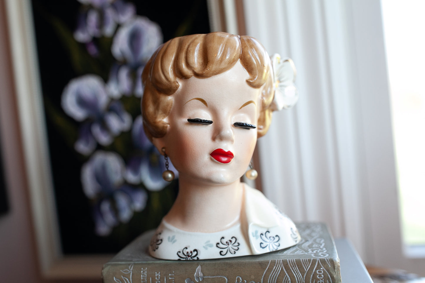 Vintage Head Vase - Relpo Head Vase- Lady Head Vase- Headvase