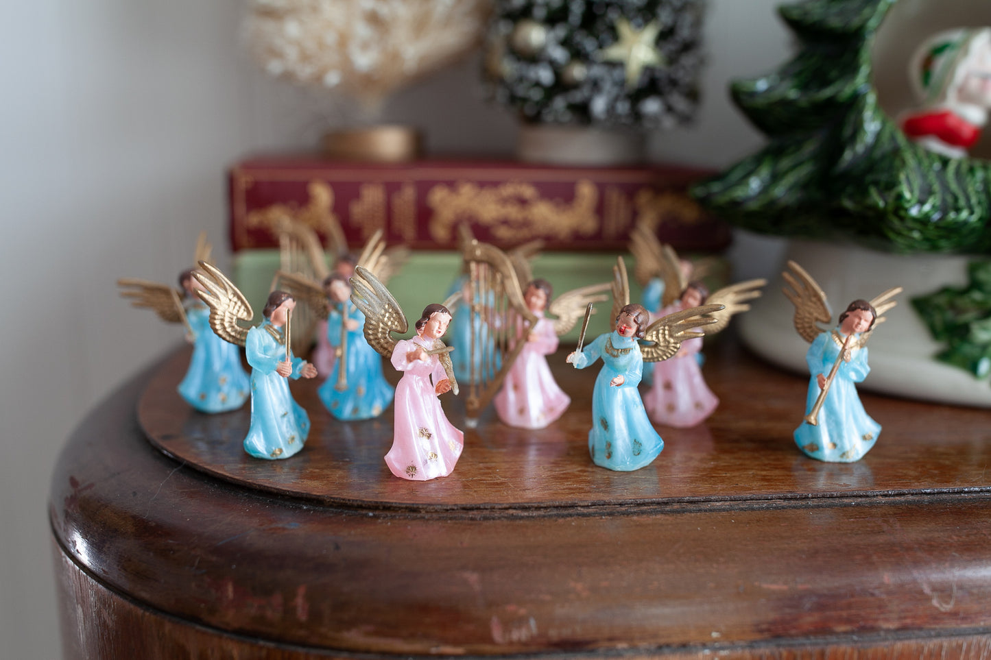 Vintage Angels- Plastic Angels - Pink Angel - Blue Angel- Musical Angels