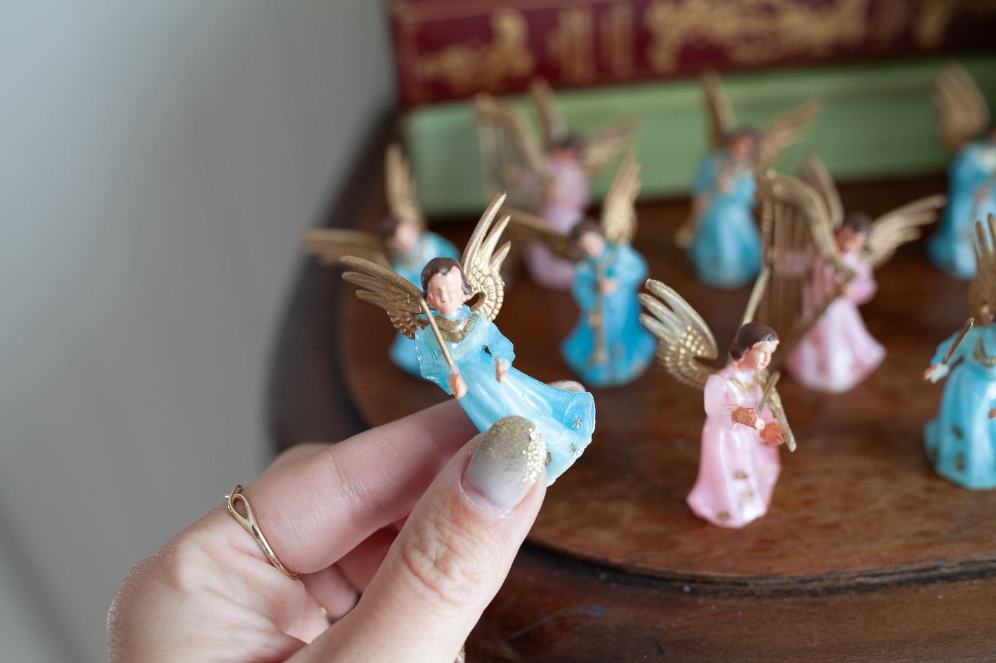 Vintage Angels- Plastic Angels - Pink Angel - Blue Angel- Musical Angels