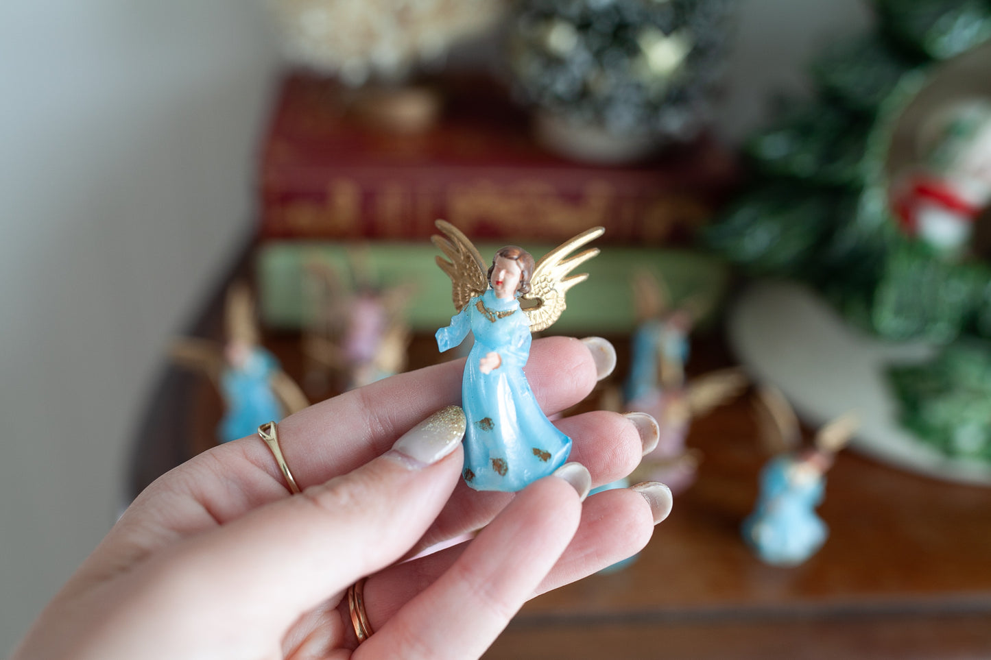 Vintage Angels- Plastic Angels - Pink Angel - Blue Angel- Musical Angels