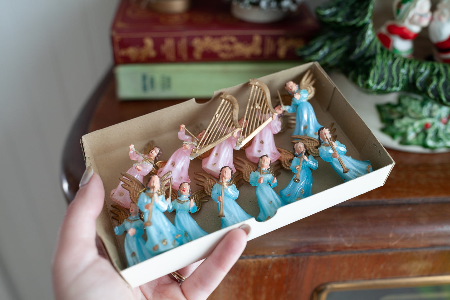 Vintage Angels- Plastic Angels - Pink Angel - Blue Angel- Musical Angels