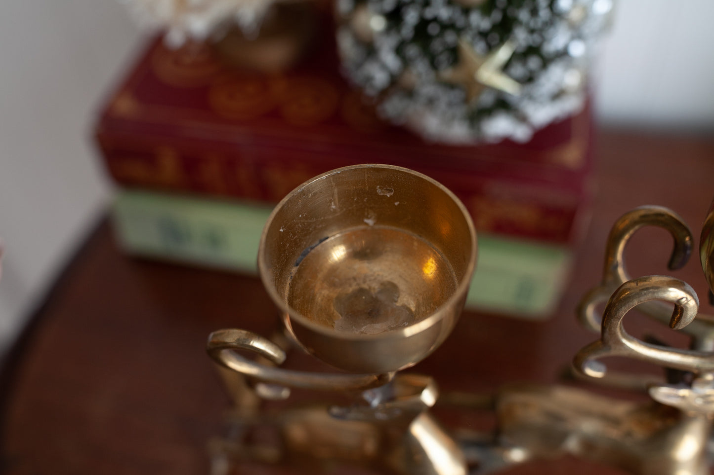 Vintage Brass Deer- Candle Holder -Vintage Christmas