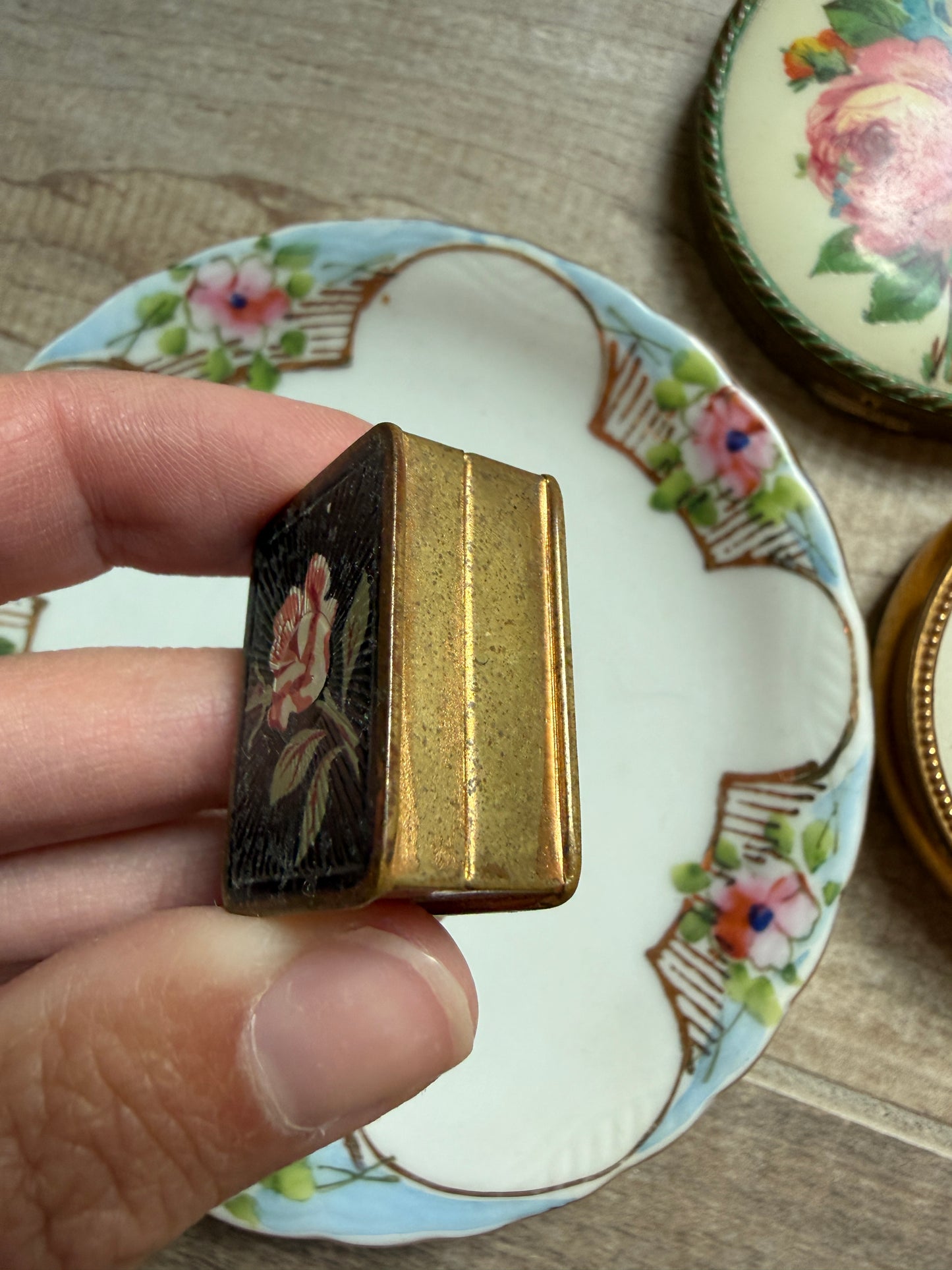 Vintage Floral Pill Box- Rose- Volupte Pill Box