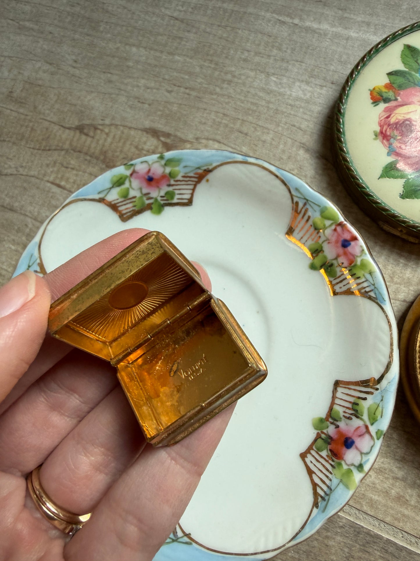 Vintage Floral Pill Box- Rose- Volupte Pill Box