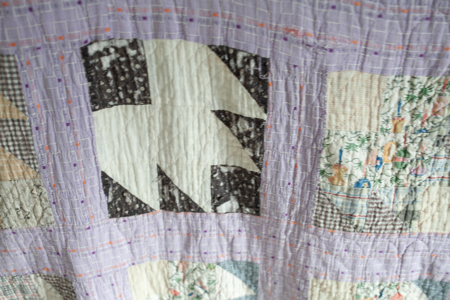 Vintage Quilt- Purple Quilt -Maple Leaf Quilt