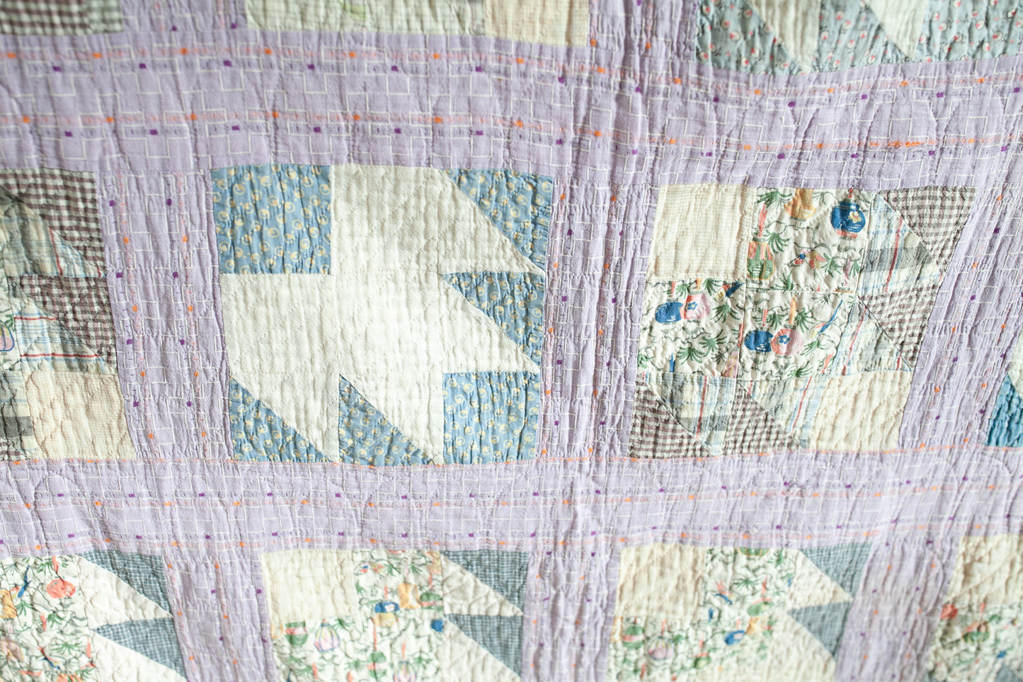 Vintage Quilt- Purple Quilt -Maple Leaf Quilt