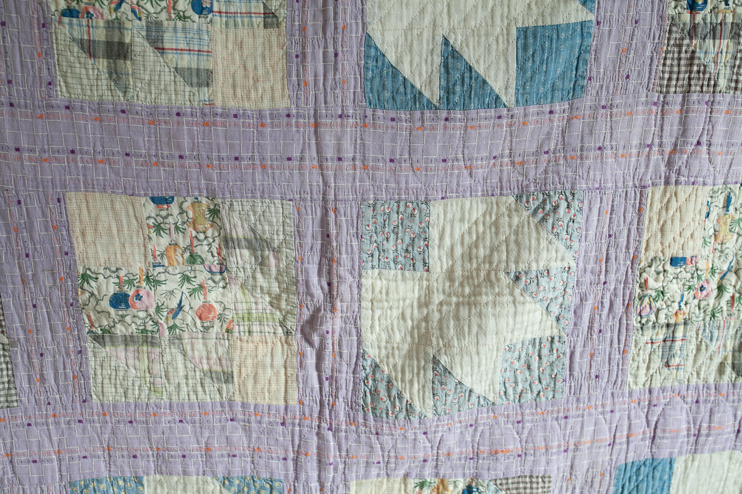 Vintage Quilt- Purple Quilt -Maple Leaf Quilt