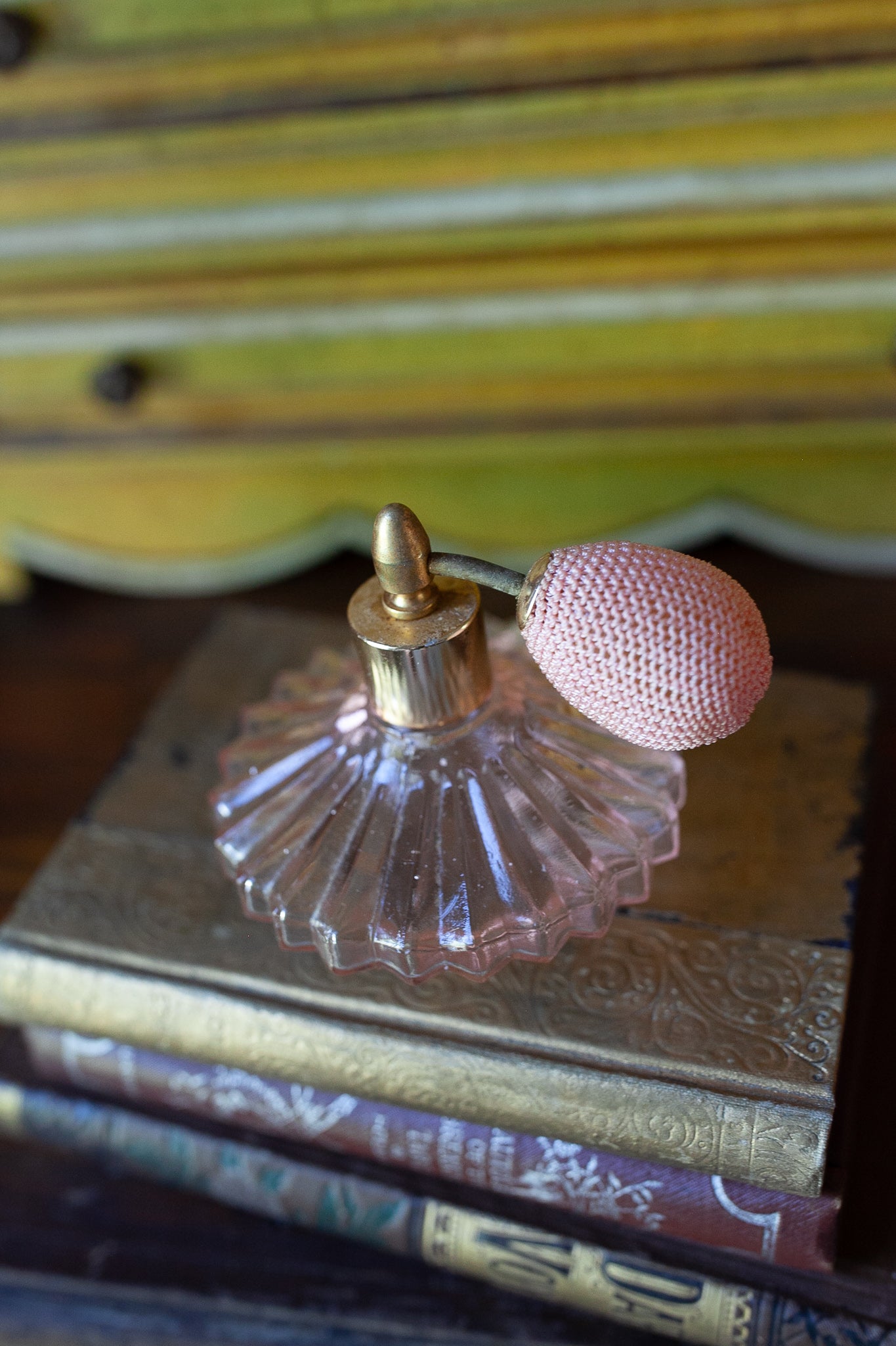 Vintage Perfume Bottle - Pink Perfume Bottle