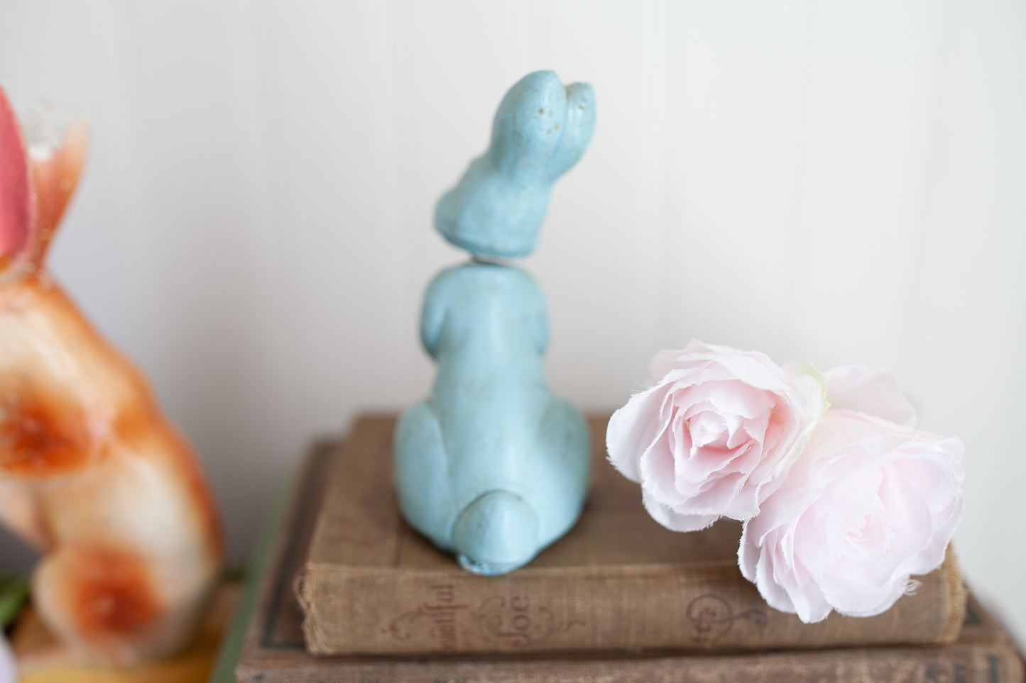 Vintage Blue Bunny Rabbit- Bobble Head Bunny