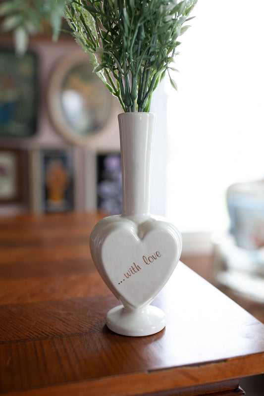 Vintage Haeger Vase- Heart Vase- Heart With Love Vase