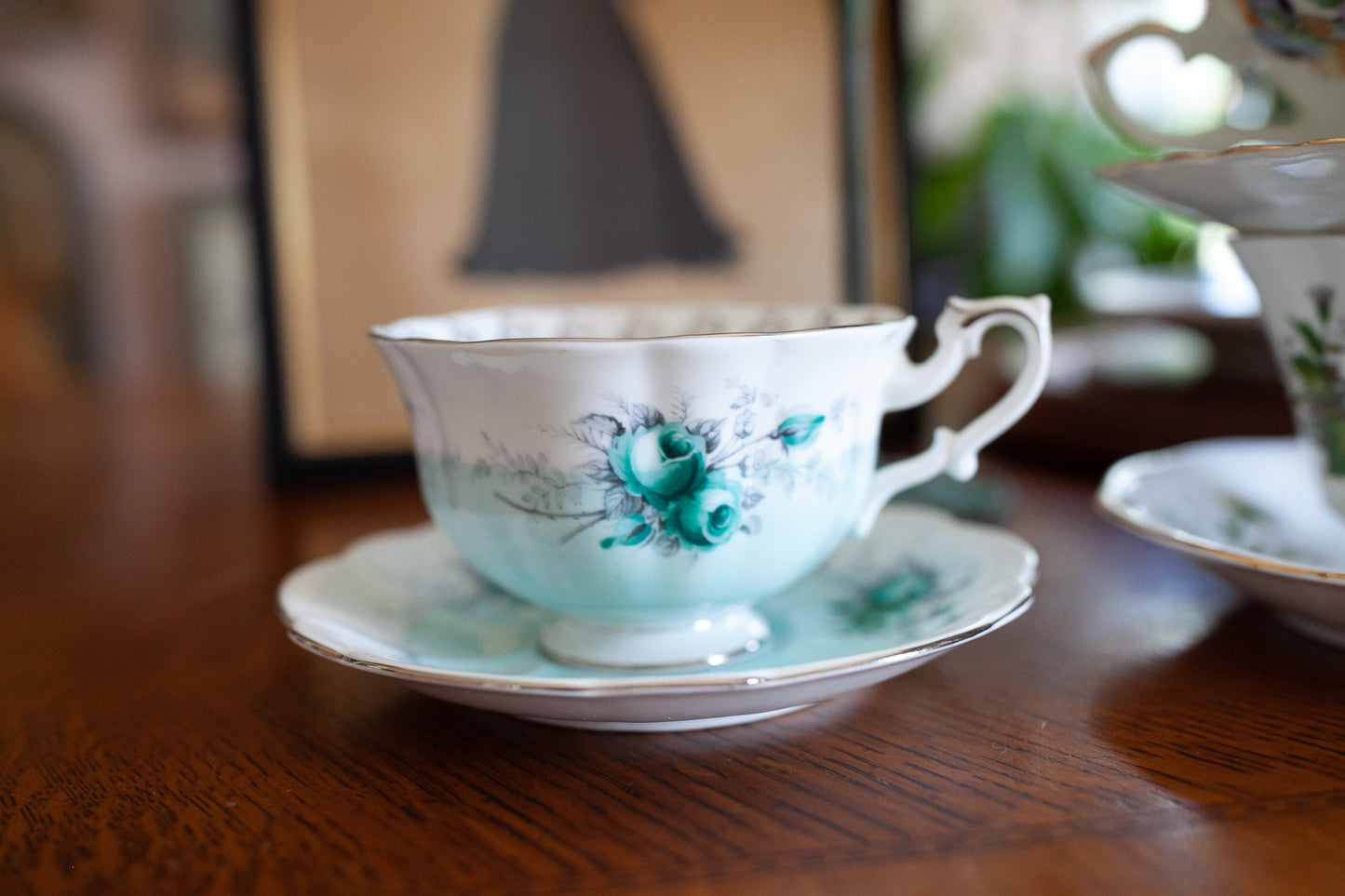Royal Albert Bone China Teacup - Vintage Teacup and Saucer- Rose Marie Series Dawnsong