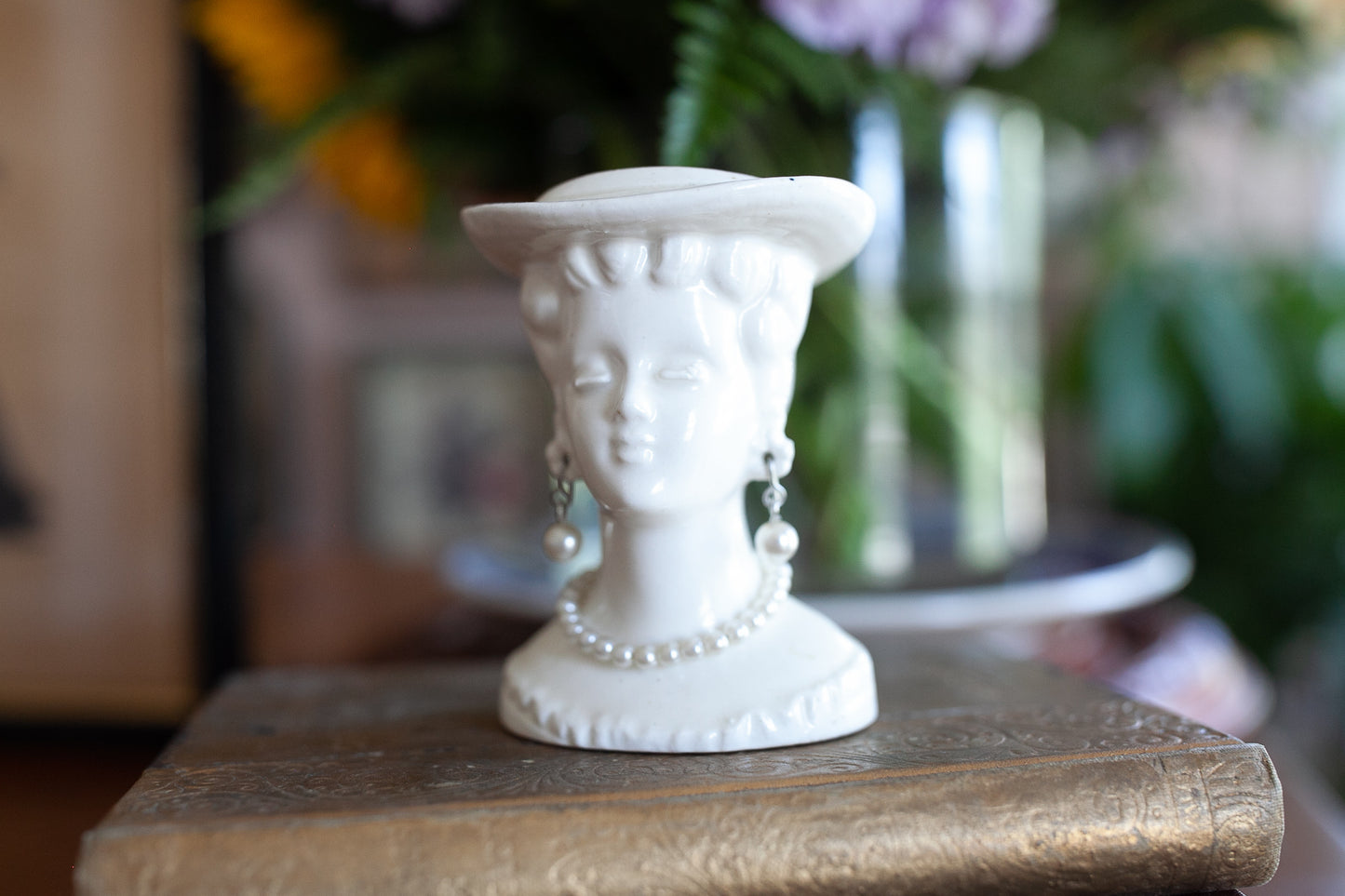 Vintage Lady Head Vase - Mini Head Vase