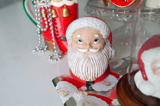 Vintage Santa Head- Santa Decoration- Christmas Decor