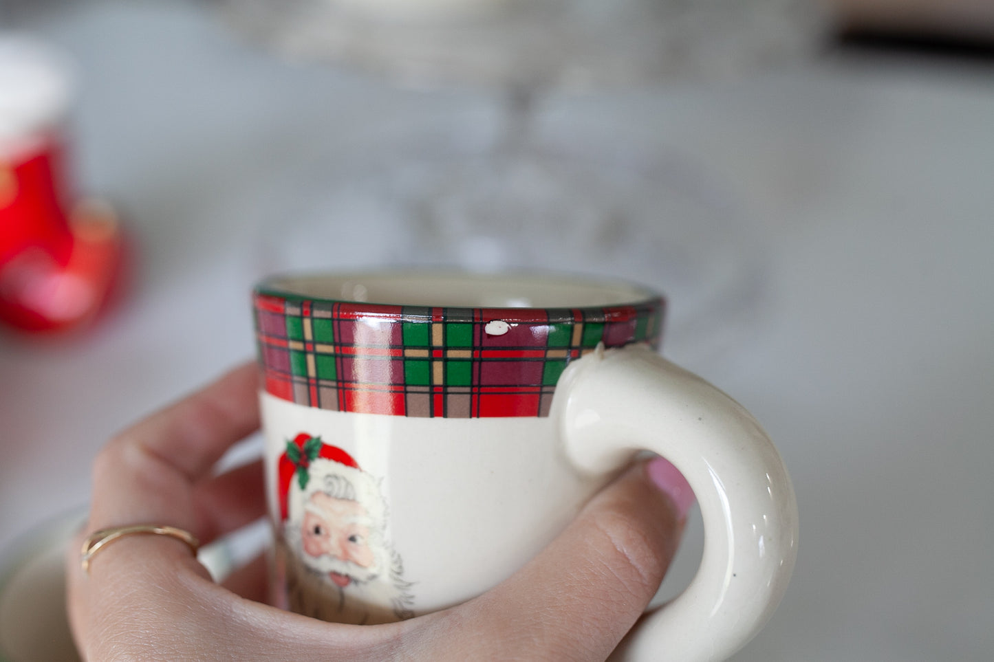 Teapot and Lid Christmas in the Woods and 4 Santa mugs