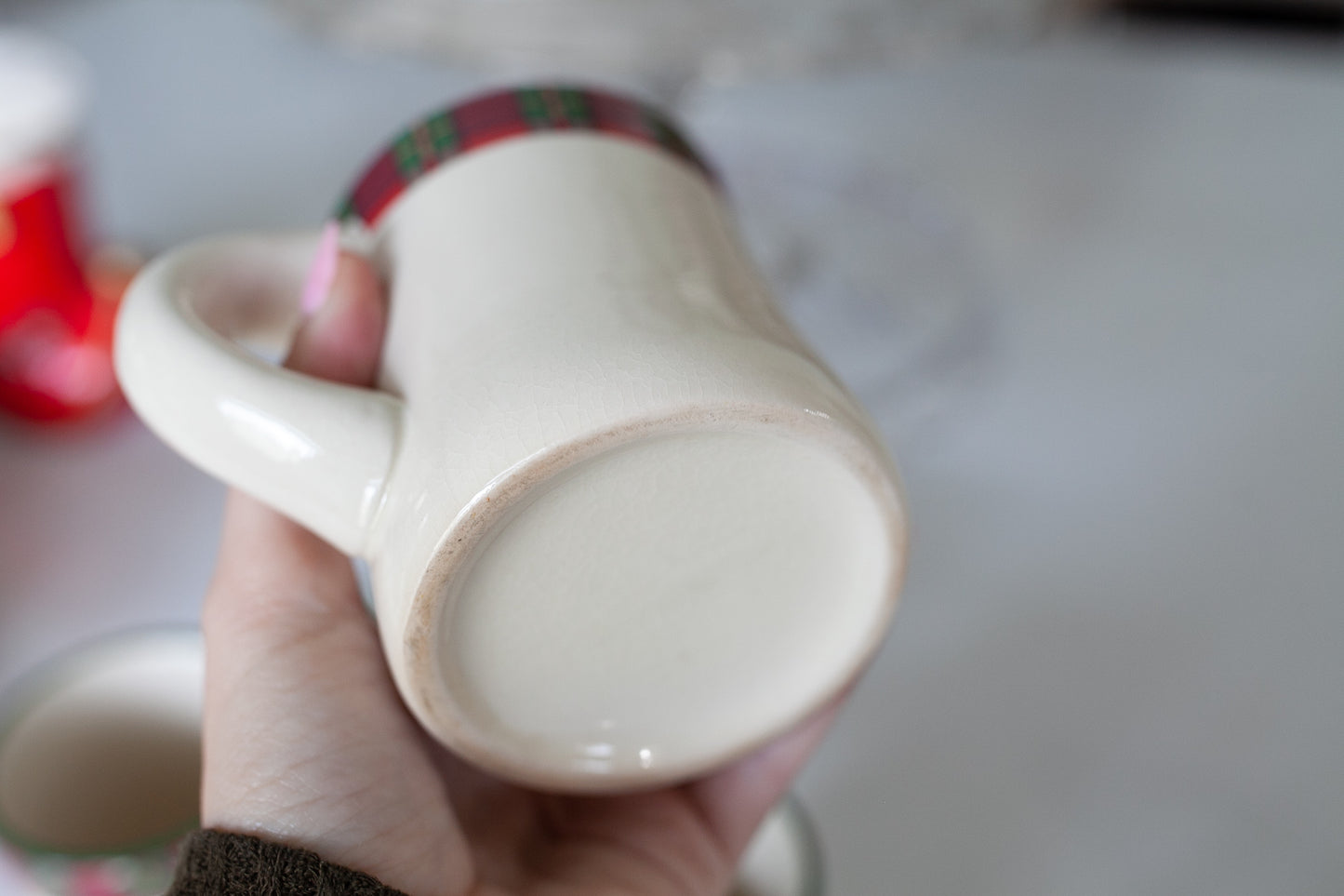 Teapot and Lid Christmas in the Woods and 4 Santa mugs