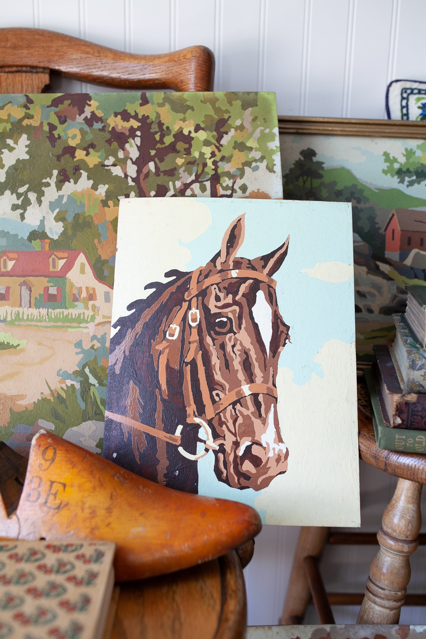 Vintage Horse Painting - Paint by Numbers Horse