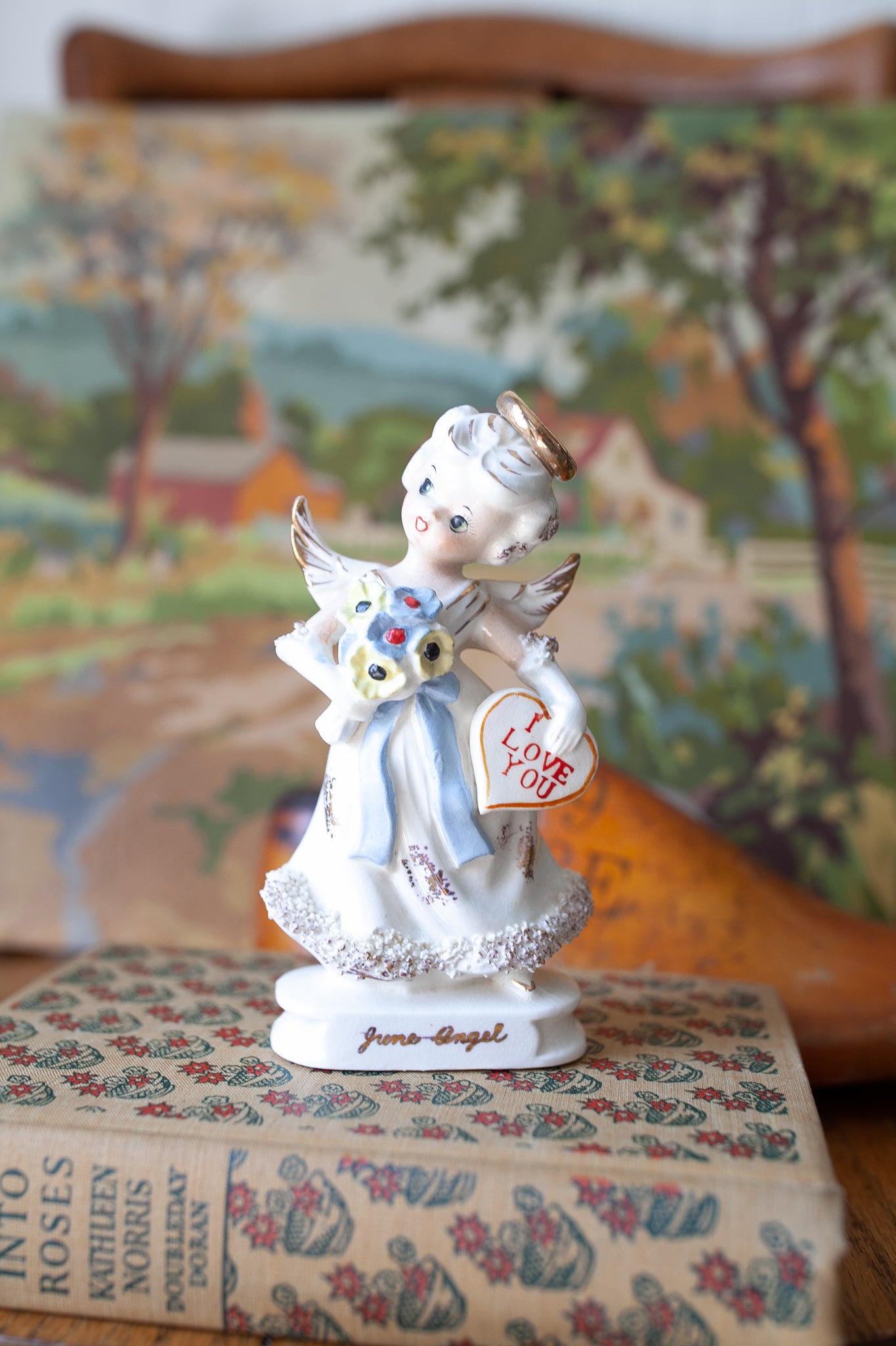 Vintage Knobler June Bride Angel-I love You - June Angel - Porcelain Angel