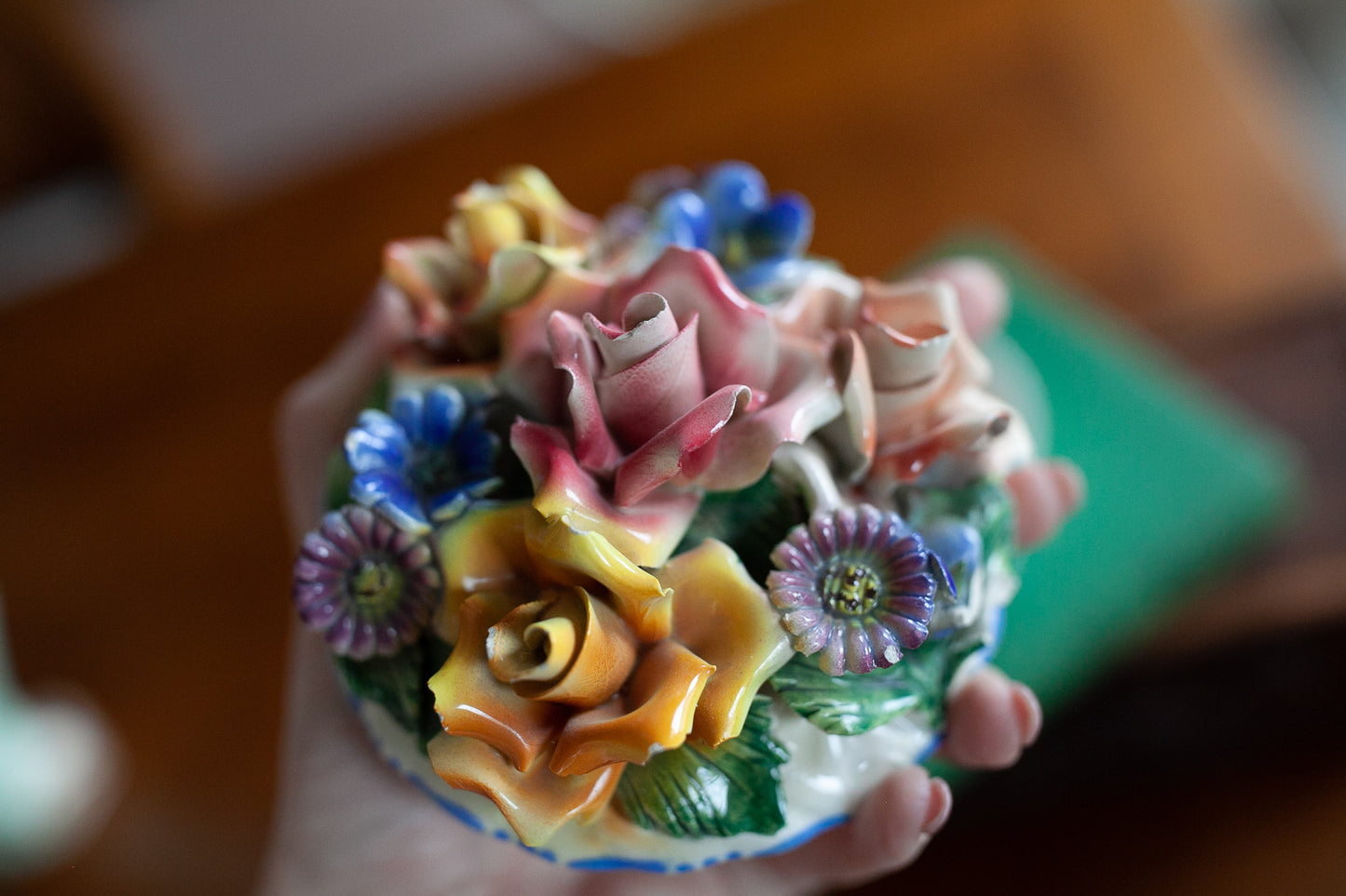 Capodimonte Italian Trinket Box- Floral Box