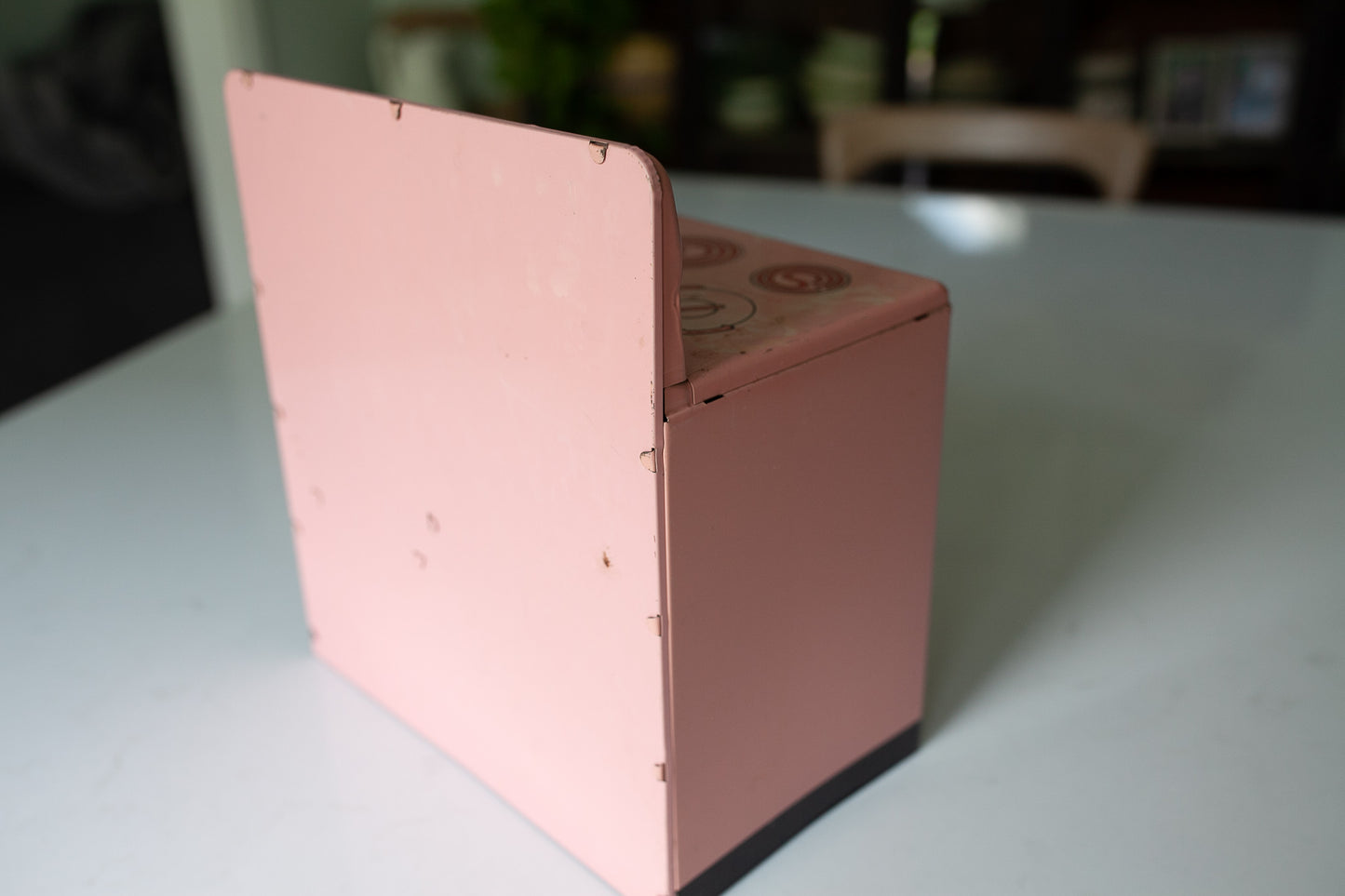 Vintage Pink Oven- Tin Stove- Pink Ovne - Pink Kitchen -Wolverine- Toy Stove