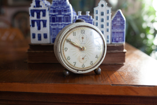 Vintage Clock - Beige Alarm Clock Kienzle