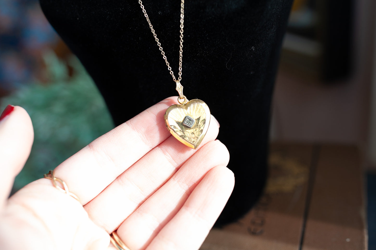 Vintage Heart Locket- Locket Necklace