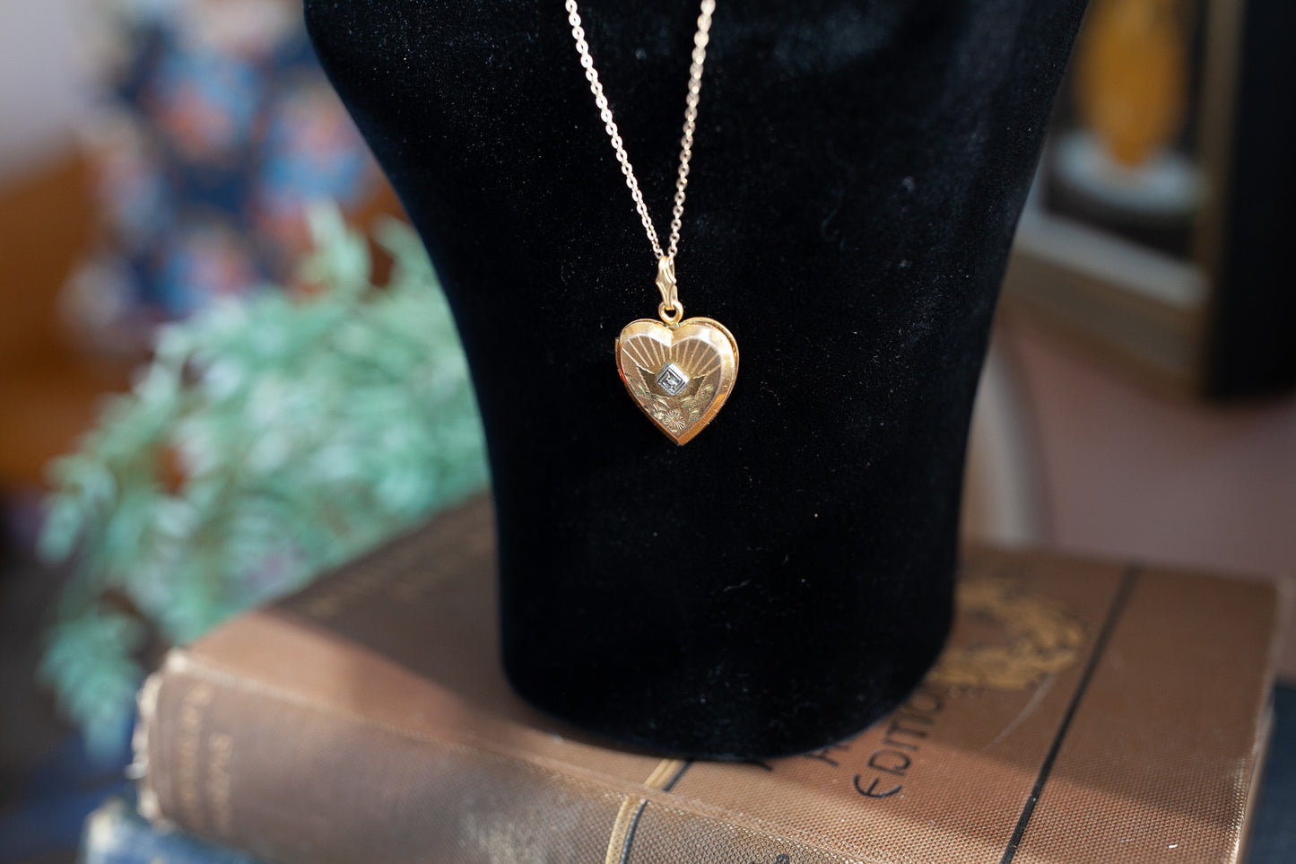 Vintage Heart Locket- Locket Necklace