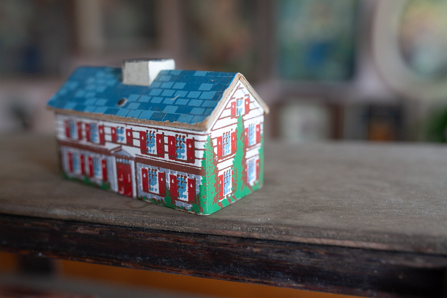 Vintage House- Keystone House-  Wood and Masonite Miniature House 1940's