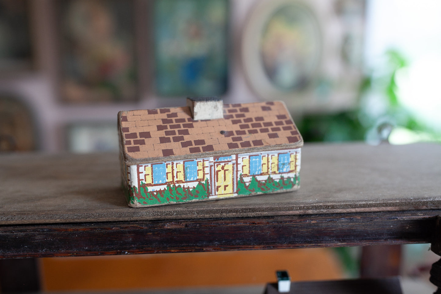 Vintage House- Keystone House-  Wood and Masonite Miniature House 1940's