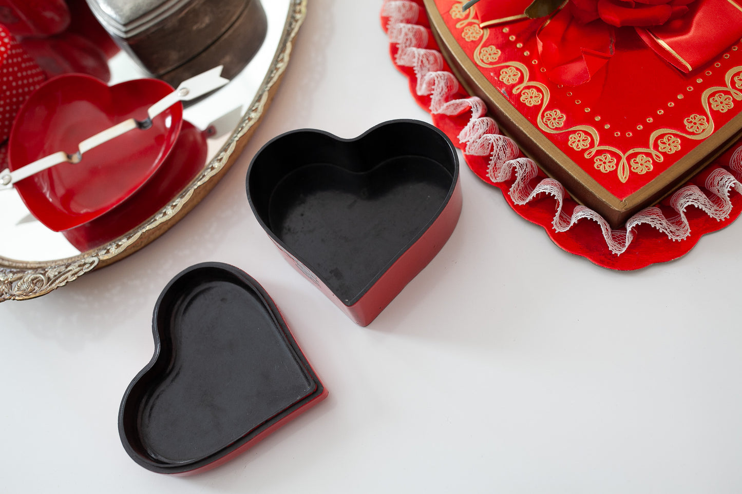 Vintage Heart Box- Trinket Box