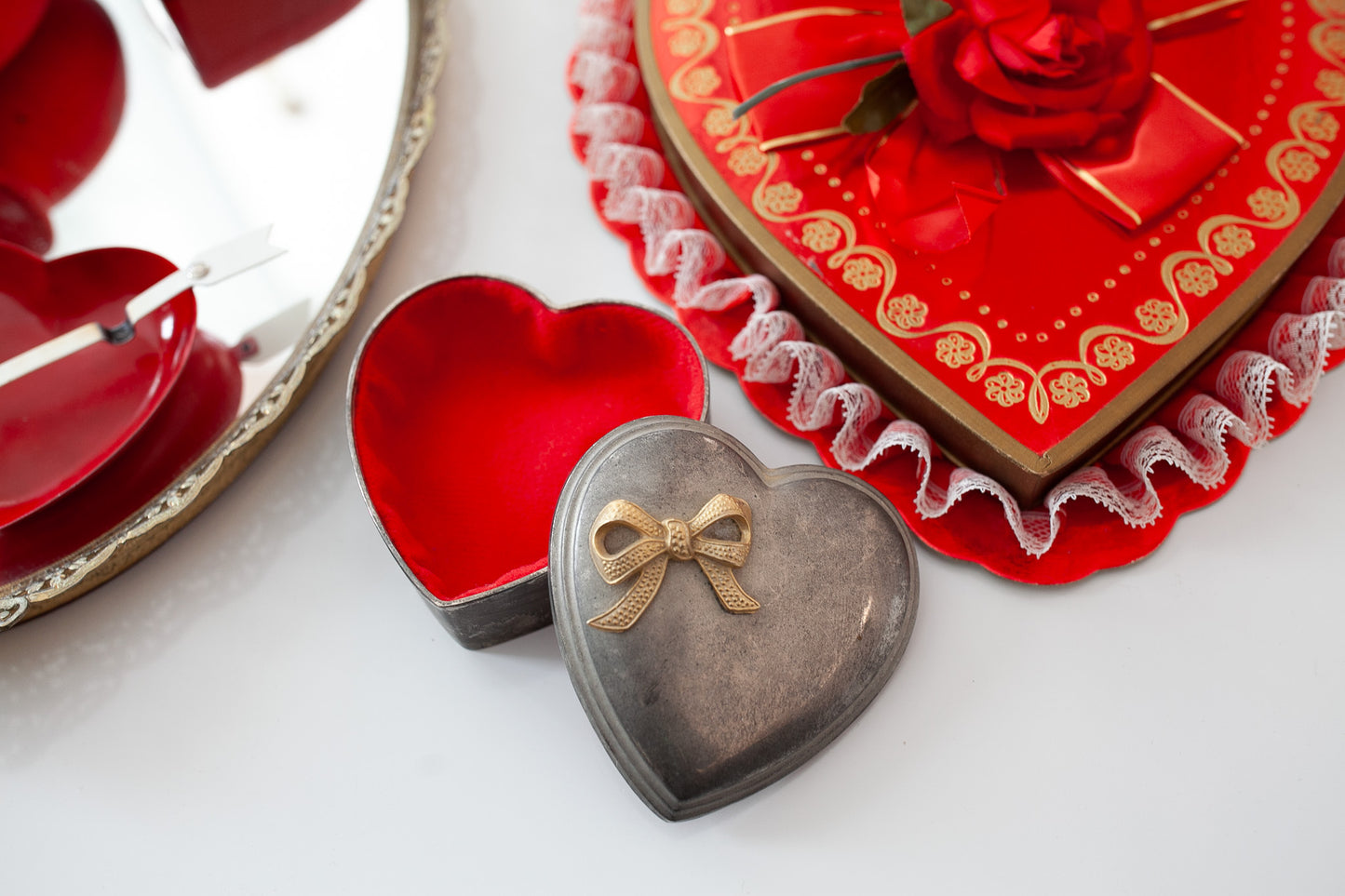 Vintage Heart - Heart Box - Trinket Box