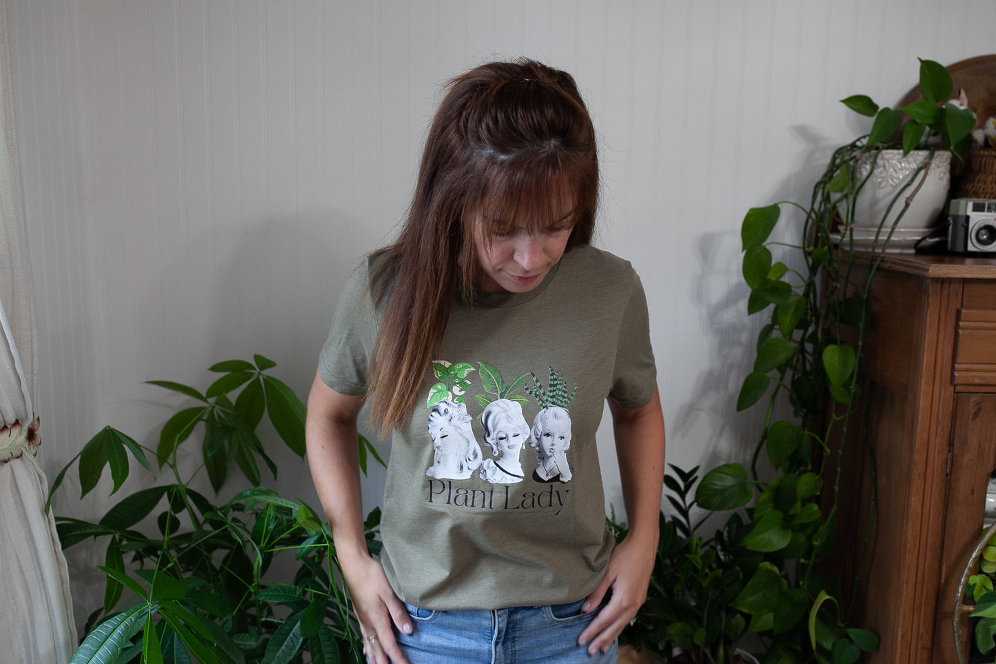 Plant Lady Head Vase Shirt - Unisex Jersey Short Sleeve Tee