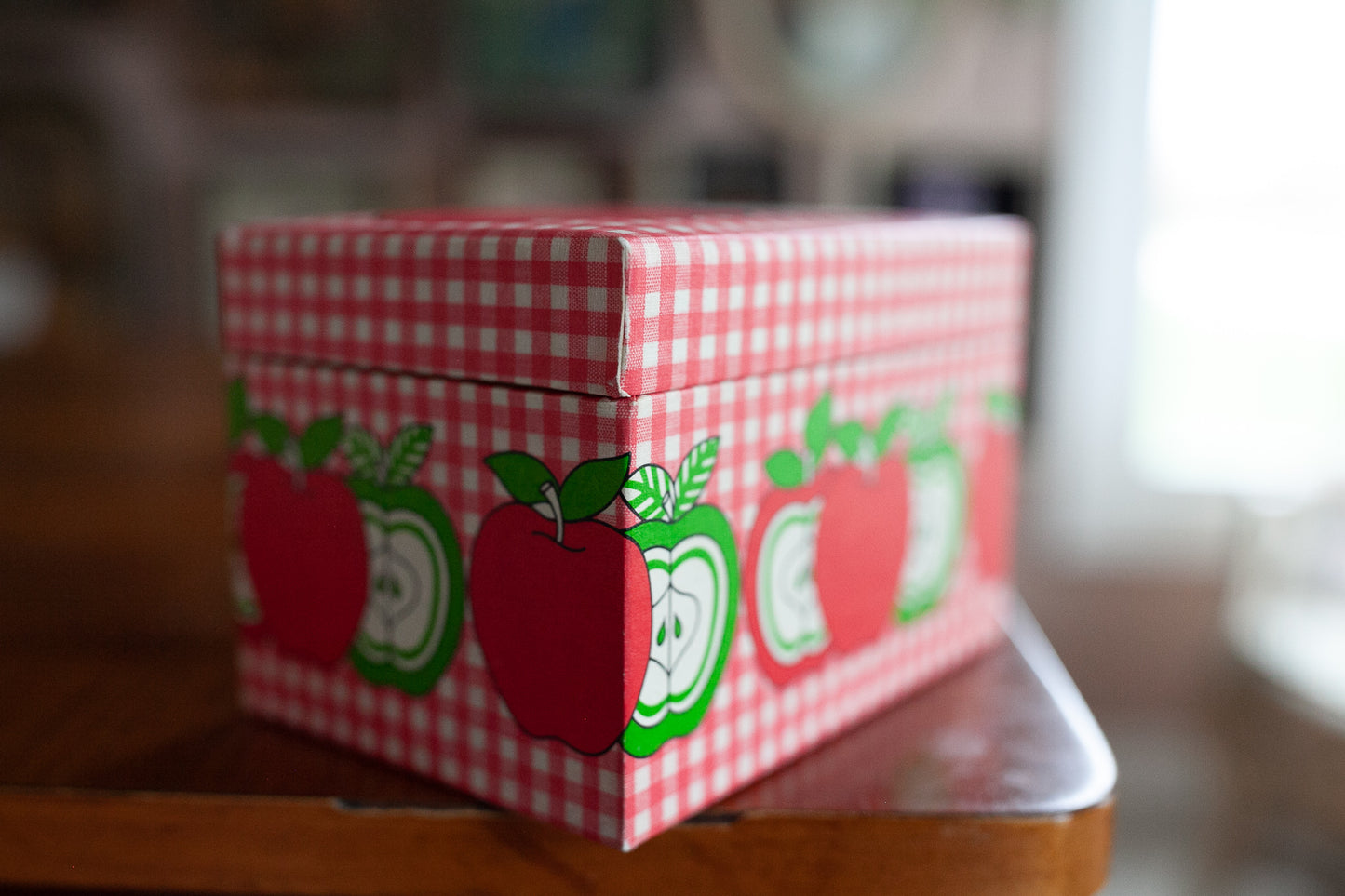 Vintage Recipe Box and Recipes -Apple Box - Recipes