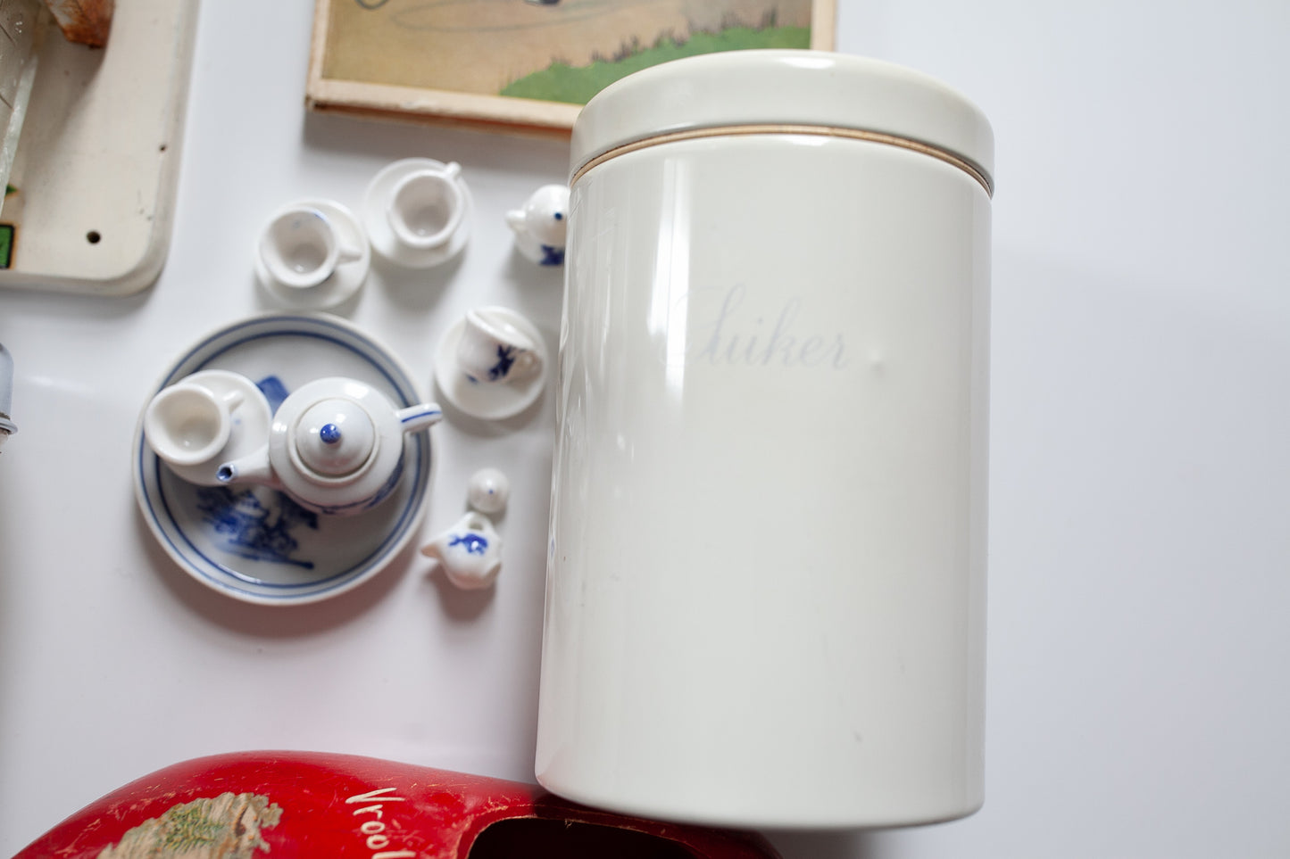 Vintage Miniature Tea Set - Blue and White Porcelain Tea Set
