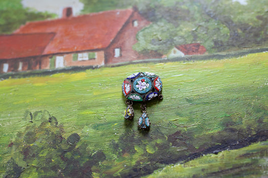 Vintage Micro Mosaic  - Floral Micro Mosaic Jewelry